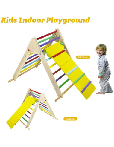 Escalador Triangular Beipoo de Madera Montessori para Niños