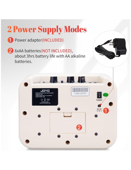Amplificador de Bajo JOYO MA-10B 10W Portátil con Correa