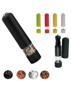 Molino Eléctrico de Sal y Pimienta HIsource - Negro