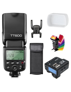 Flash Godox TT600 Inalámbrico 2.4G con Disparador X2T-C para Canon