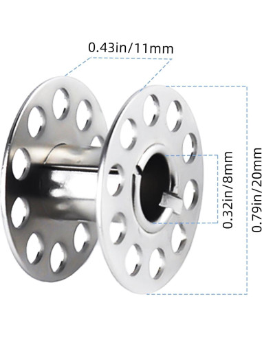 25 Bobinas de Metal TKYZMS para Máquina de Coser - Clase 15