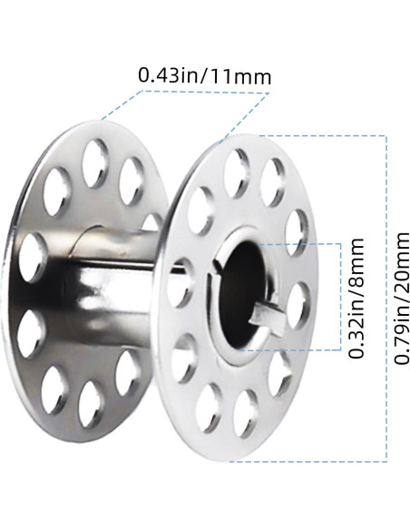 25 Bobinas de Metal TKYZMS para Máquina de Coser - Clase 15