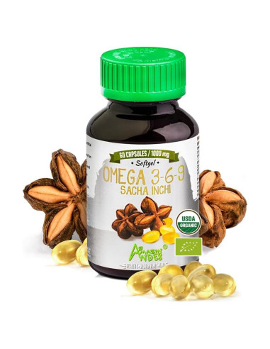 Cápsulas Blandas de Sacha Inchi Amazon Andes 1000mg Omega 3, 6, 9