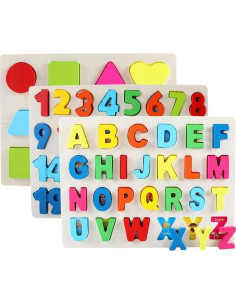 Rompecabezas de Madera QZMTOY 3 en 1 para Niños 3+ 2