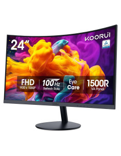 Monitor Curvo KOORUI 24" Full HD 1080P 100Hz 1500R
