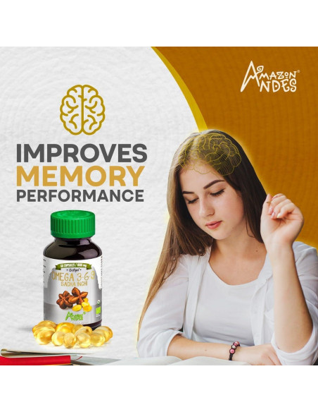 Cápsulas Blandas de Sacha Inchi Amazon Andes 1000mg Omega 3, 6, 9