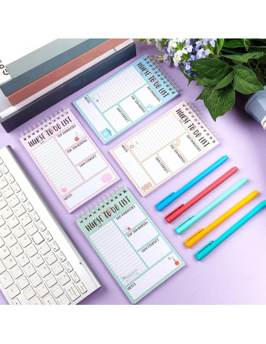 Bloc de Notas Espiral Gueevin para Enfermeras - 4 Pcs 10x15 cm