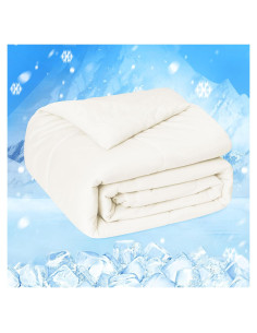 Edredón Refrigerante HOMFINE Reina Beige Q-Max 0.45 Suave