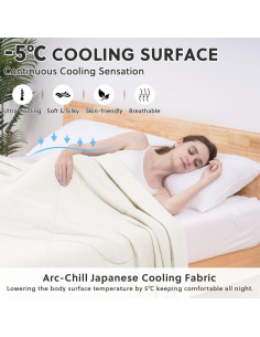 Edredón Refrigerante HOMFINE Reina Beige Q-Max 0.45 Suave 2