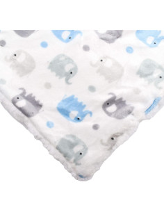 Manta de Bebé Everyday Kids Elefante Azul 101.6x76.2 cm 2