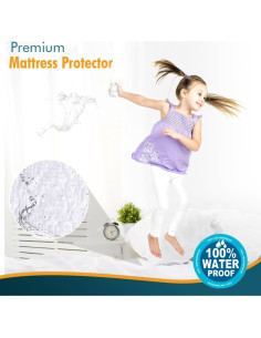 Protector de Colchón Impermeable PlushDeluxe Cuna Algodón Terry 2