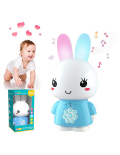 Reproductor de Música Infantil Alilo Conejito G6 Azul con Luz