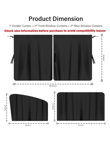 Kit de Sombrillas para Ventanas de Coche Stacool 5PCS - Privacidad y Sombra