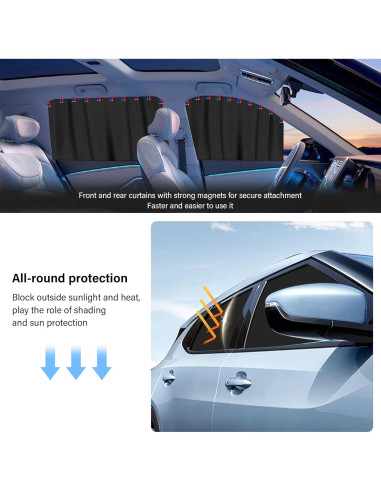Kit de Sombrillas para Ventanas de Coche Stacool 5PCS - Privacidad y Sombra
