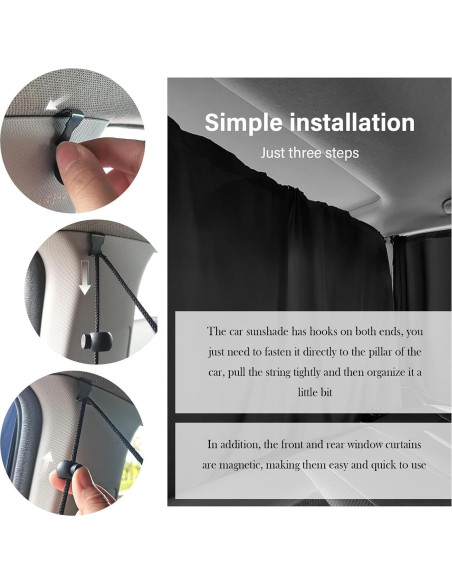 Kit de Sombrillas para Ventanas de Coche Stacool 5PCS - Privacidad y Sombra