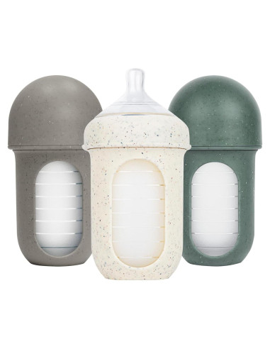 Botellas Anticólico Boon Nursh 8 Oz Silicona Segura Verde