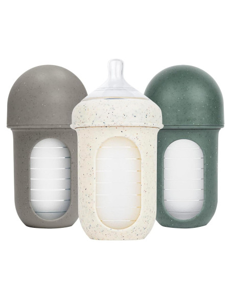 Botellas Anticólico Boon Nursh 8 Oz Silicona Segura Verde