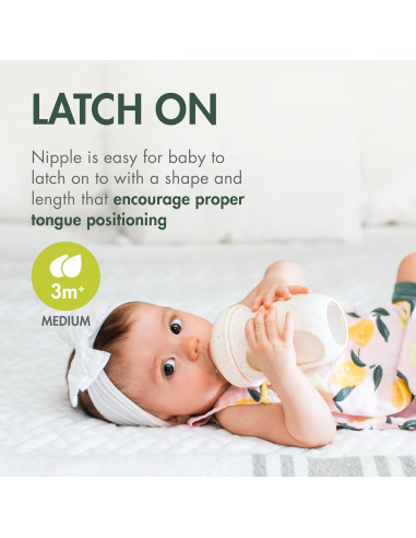 Botellas Anticólico Boon Nursh 8 Oz Silicona Segura Verde