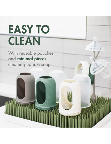 Botellas Anticólico Boon Nursh 8 Oz Silicona Segura Verde