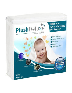 Protector de Colchón Mini PlushDeluxe 100% Impermeable Blanco