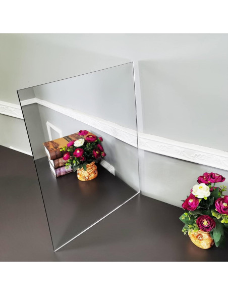 Espejo acrílico rectangular FixtureDisplays 20x16 pulgadas a prueba de roturas