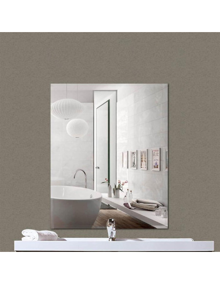 Espejo acrílico rectangular FixtureDisplays 20x16 pulgadas a prueba de roturas