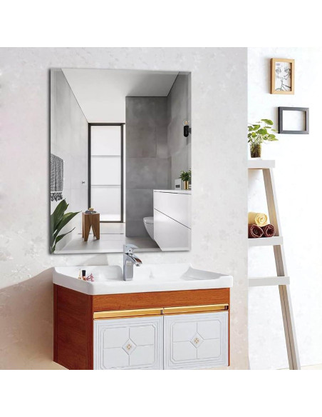 Espejo acrílico rectangular FixtureDisplays 20x16 pulgadas a prueba de roturas