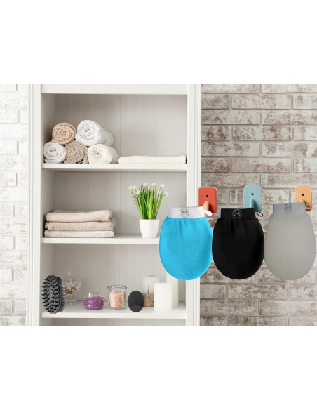 Set de Exfoliación de Baño 5 en 1 Azul - Silicona y Viscosa
