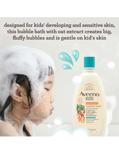 Baño de Burbujas Aveeno Kids 567 ml Piel Sensible Avena