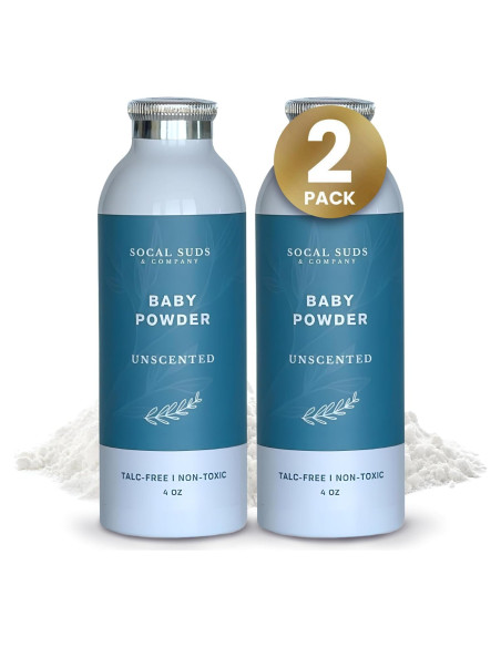 Polvo para Bebés Natural SoCal Suds 113.4g Sin Talco 2-Pack