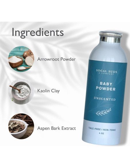 Polvo para Bebés Natural SoCal Suds 113.4g Sin Talco 2-Pack