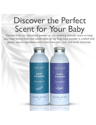 Polvo para Bebés Natural SoCal Suds 113.4g Sin Talco 2-Pack