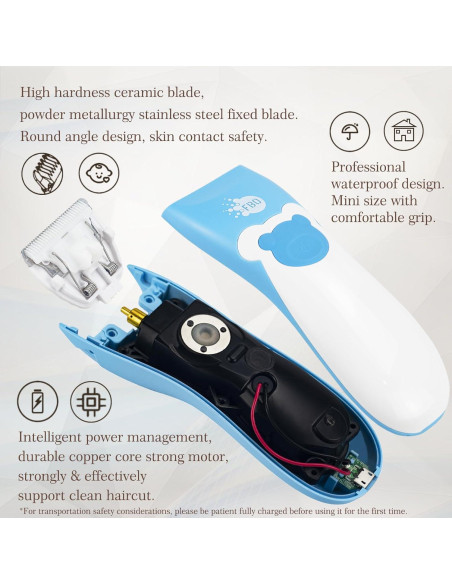 Cortadora de Cabello FBO G-1555 - Silenciosa, Impermeable, Recargable