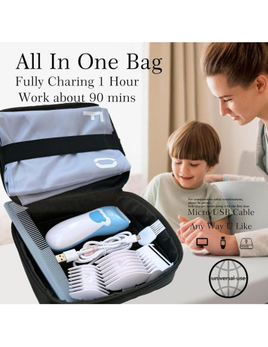 Cortadora de Cabello FBO G-1555 - Silenciosa, Impermeable, Recargable