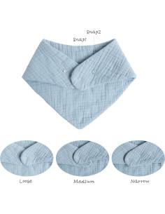 Baberos de Muselina Konssy 10 Piezas 100% Algodón Unisex 2