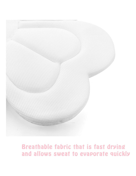 Almohadilla de Baño para Bebés PandaEar - Rosa, 0 a 6 Meses