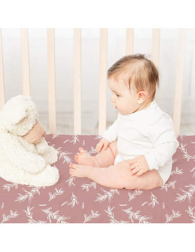 Sábanas Ajustadas para Cuna Civarua Kids Rosa Floral - Paquete de 3