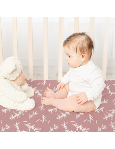 Sábanas Ajustadas para Cuna Civarua Kids Rosa Floral - Paquete de 3
