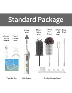 Juego de Cepillos Eléctricos para Botellas Benifi - Limpieza Eficiente 2