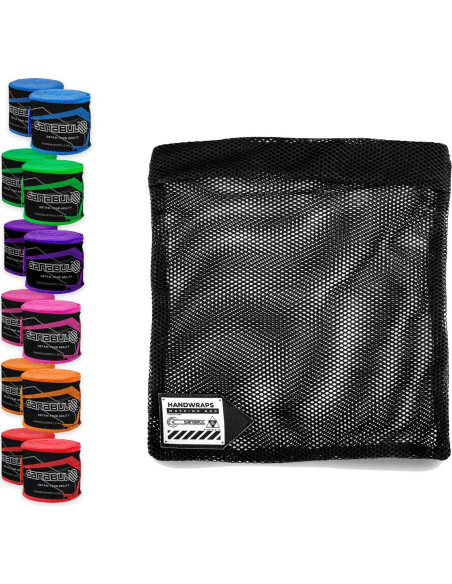 Bolsa de Lavado Sanabul para Vendajes de Boxeo - Grande, Negra