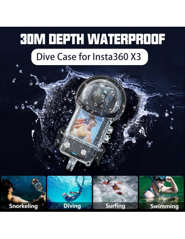Kit de Accesorios para Insta360 X3 - Funda Impermeable y Más