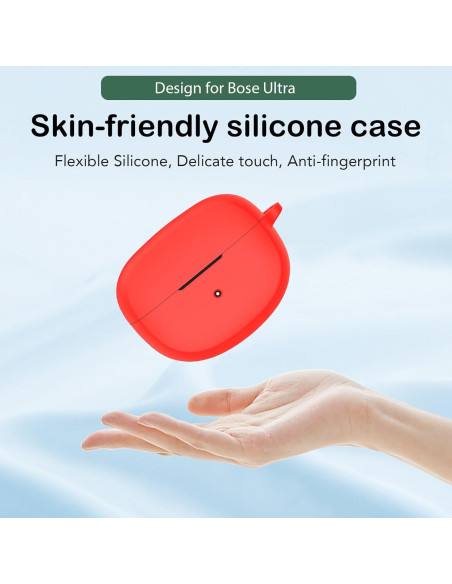 Funda USTIYA para Bose QuietComfort Ultra Silicona Rojo