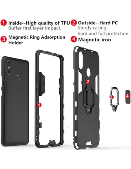 Funda Huawei P Smart Z / Y9 Prime 2019 Doble Capa con Soporte