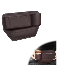 Organizador de Relleno de Espacio para Asiento de Coche TSTESE Marrón