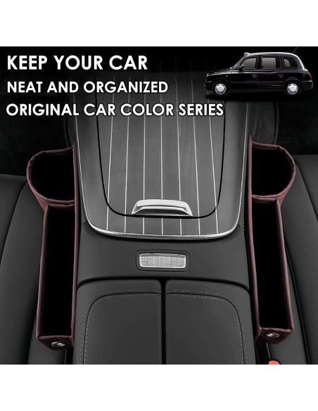 Organizador de Relleno de Espacio para Asiento de Coche TSTESE Marrón
