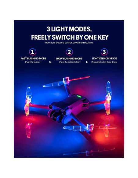 Hélices LED STARTRC para DJI Mini 4 Pro/Mini 3 Pro (2 Pares)