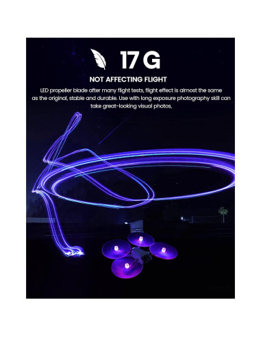 Hélices LED STARTRC para DJI Mini 4 Pro/Mini 3 Pro (2 Pares)