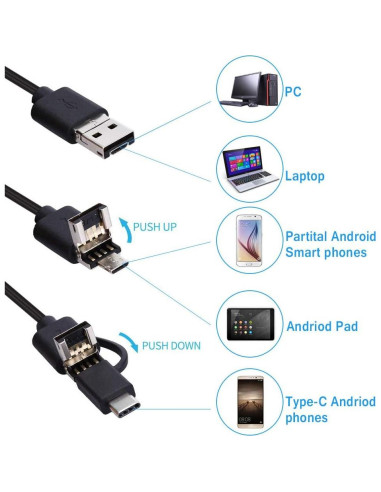 Endoscopio Ihong 1.5M HD IP67 para Android y PC