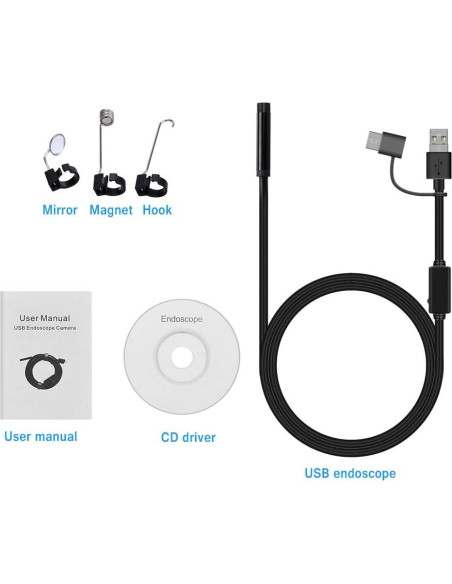 Endoscopio Ihong 1.5M HD IP67 para Android y PC Endoscopio Ihong 1.5M HD IP67 para Android y PC