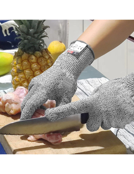 Guantes Resistentes a Cortes DEYAN Nivel 5 - 2 Pares XL